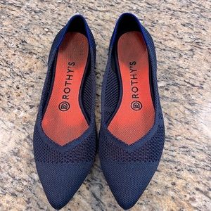 Rothy’s The Point Navy Knit EEUC size 9